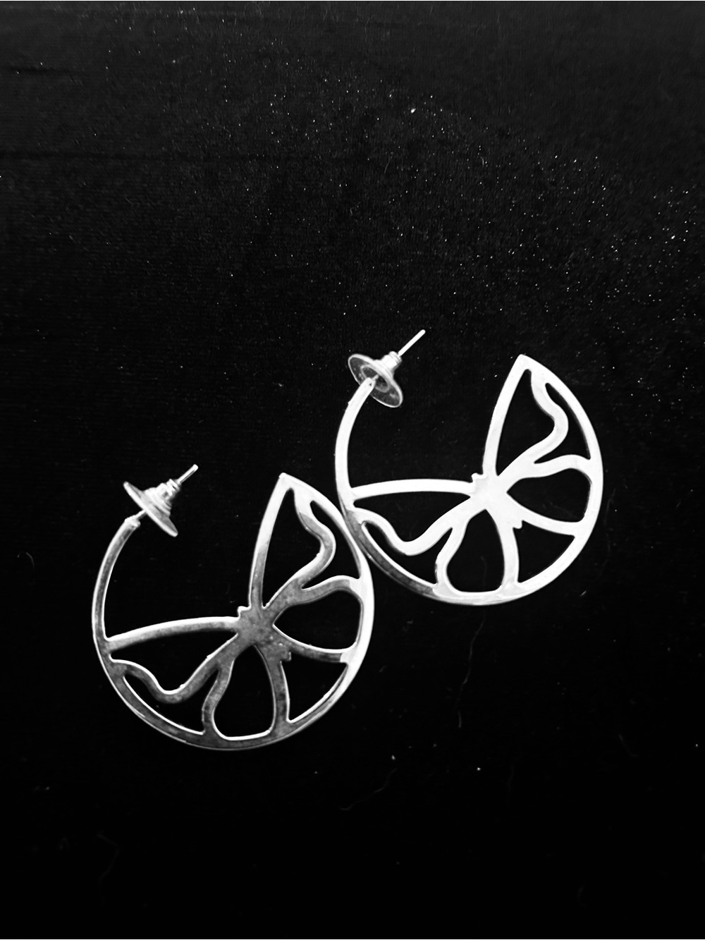 Lia Sophia Gold Floral Cutout Hoop Earrings
